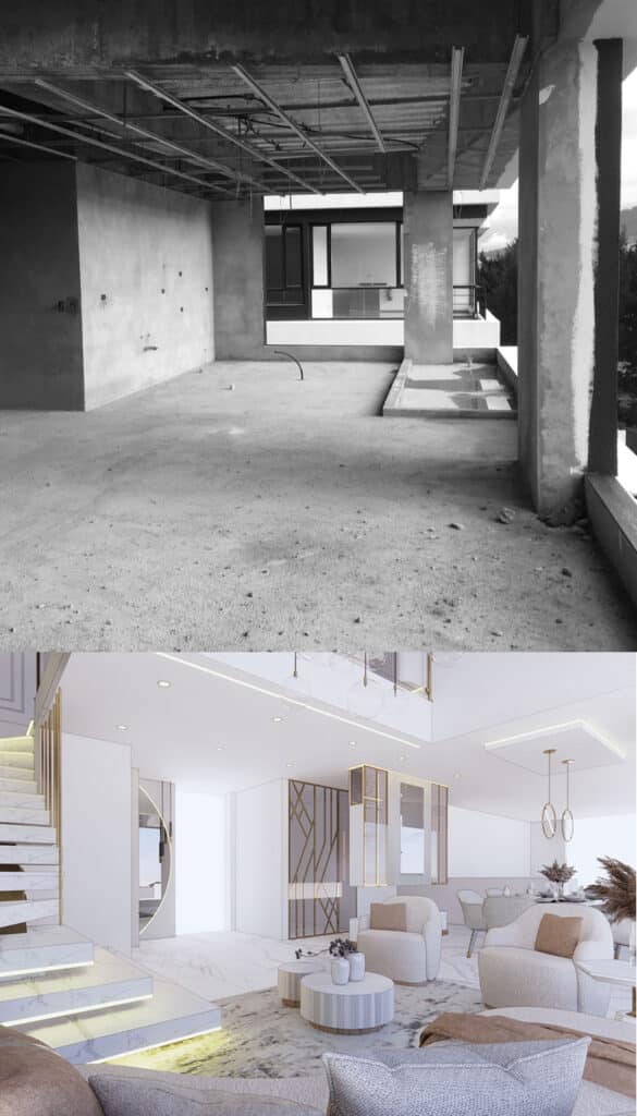 Diseño de casas en obra gris en Ecuador