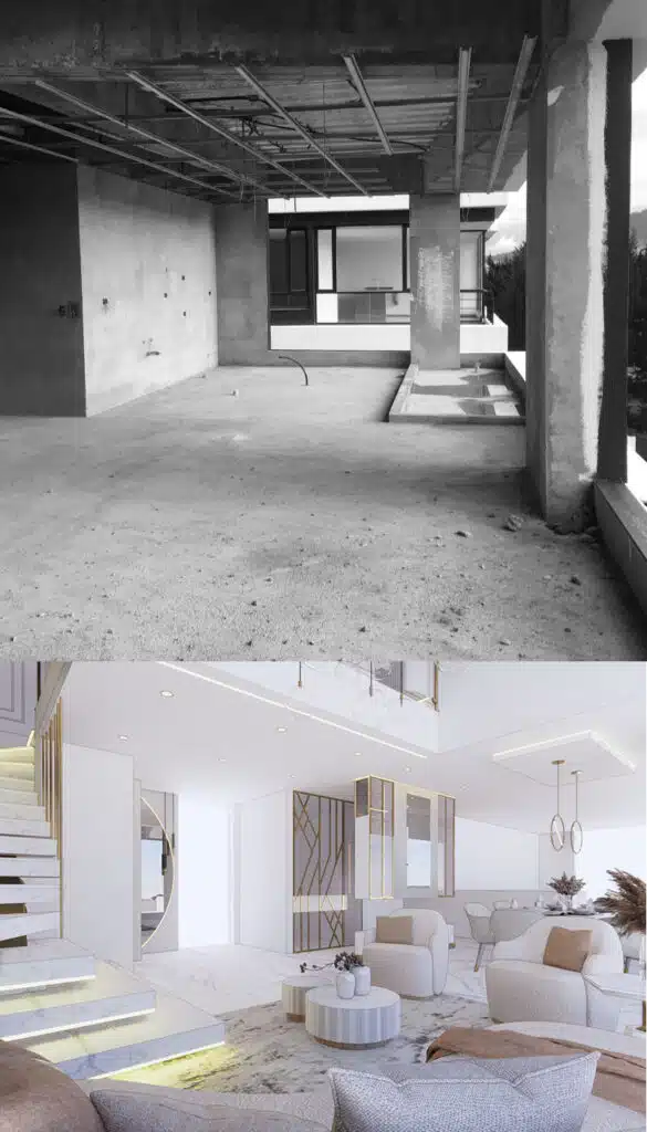 Diseño de casas en obra gris en Ecuador