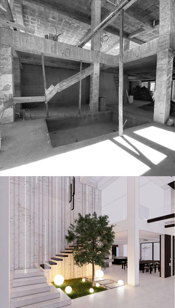 Diseño de casas en obra gris en Ecuador