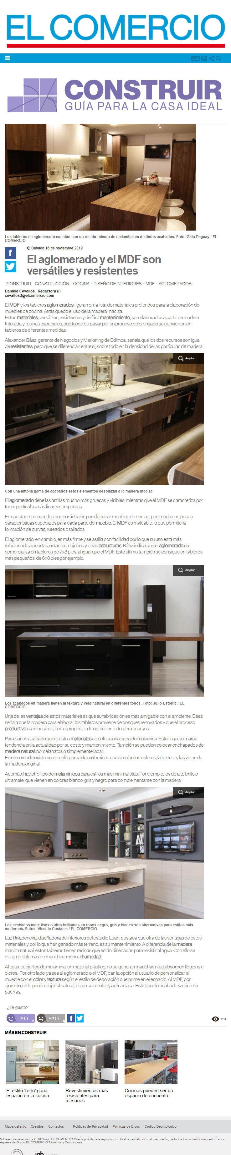 Foto 3 del imagenesNota del proyecto EL AGLOMERADO Y EL MDF SON VERSÁTILES Y RESISTENTES realizado por Loah Diseño interior