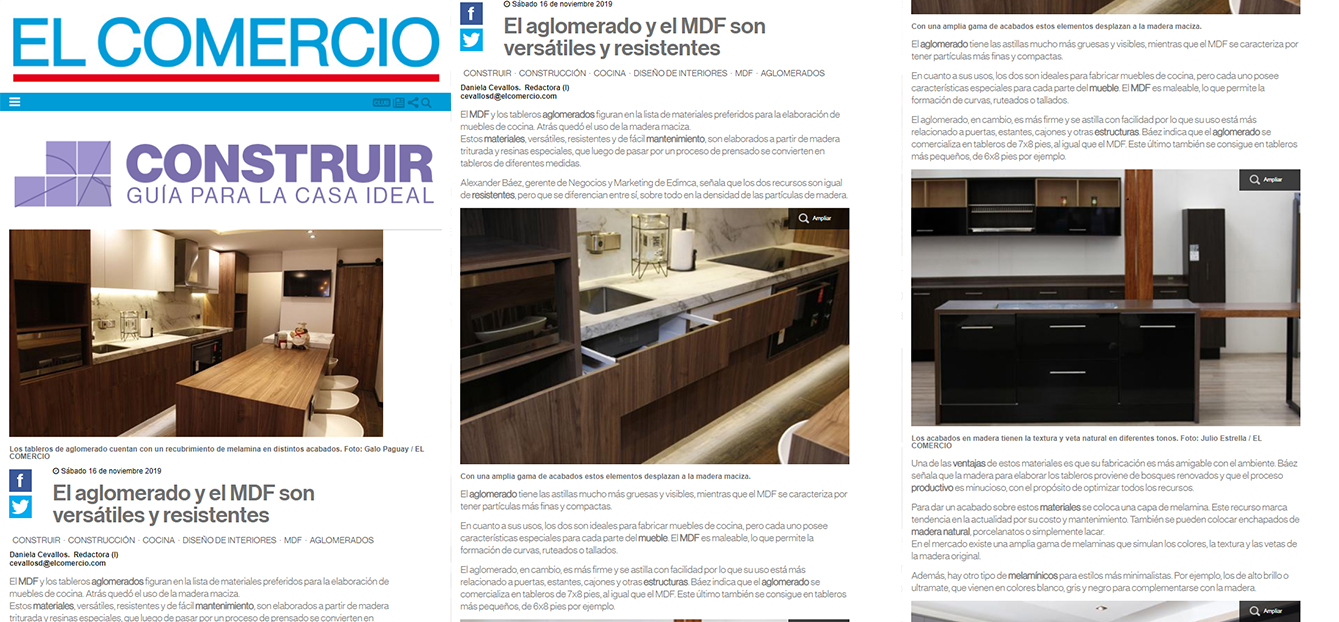 Imagen principal del reportaje EL AGLOMERADO Y EL MDF SON VERSÁTILES Y RESISTENTES realizado a LOAH