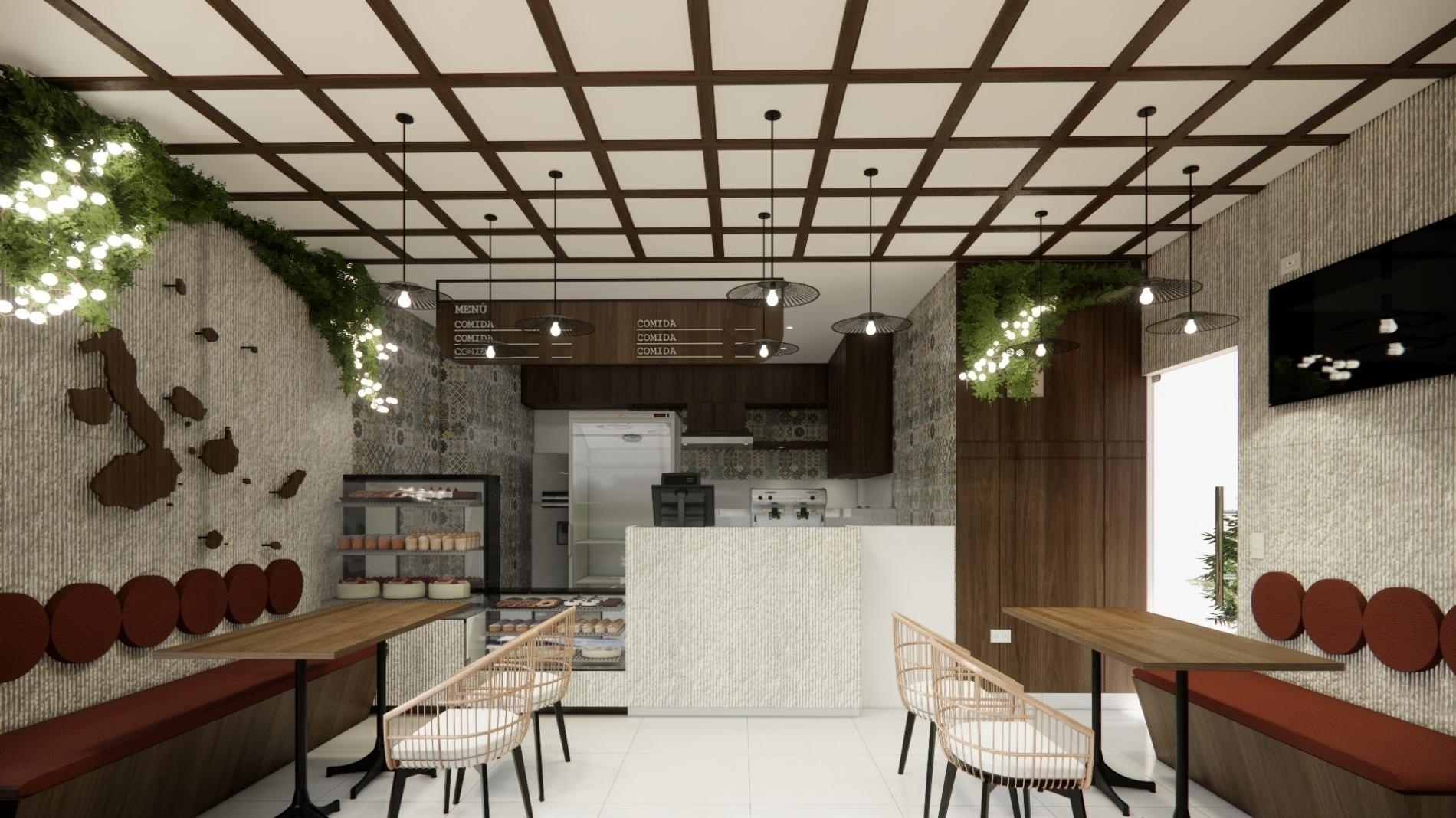 Foto del proyecto CAFATERIA GALÁPAGOS KR, despues de realizar el proyecto de LOAH Diseño interior