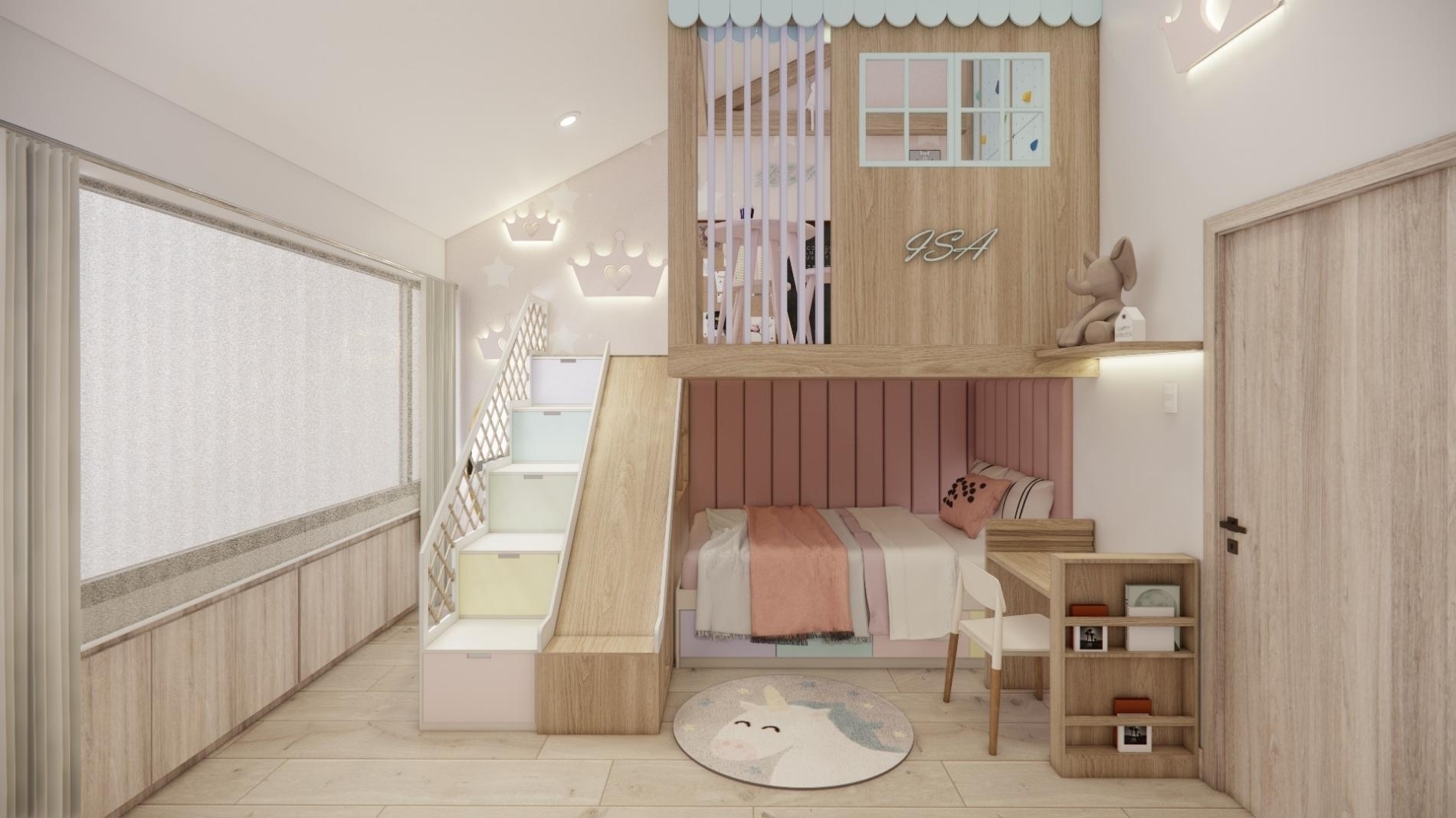 Foto del proyecto DORMITORIO INFANTIL 2 RW, despues de realizar el proyecto de LOAH Diseño interior