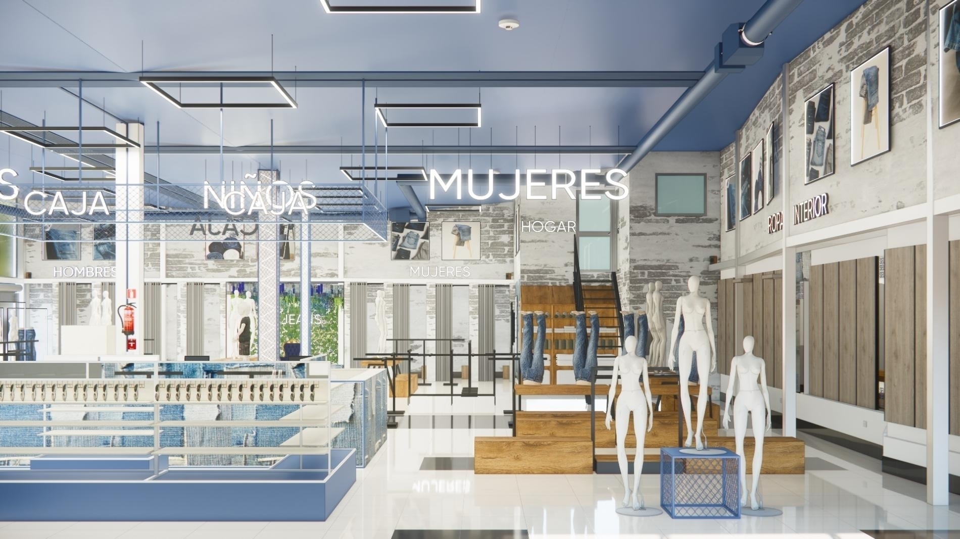 Foto del proyecto FÁBRICA DE JEANS, despues de realizar el proyecto de LOAH Diseño interior