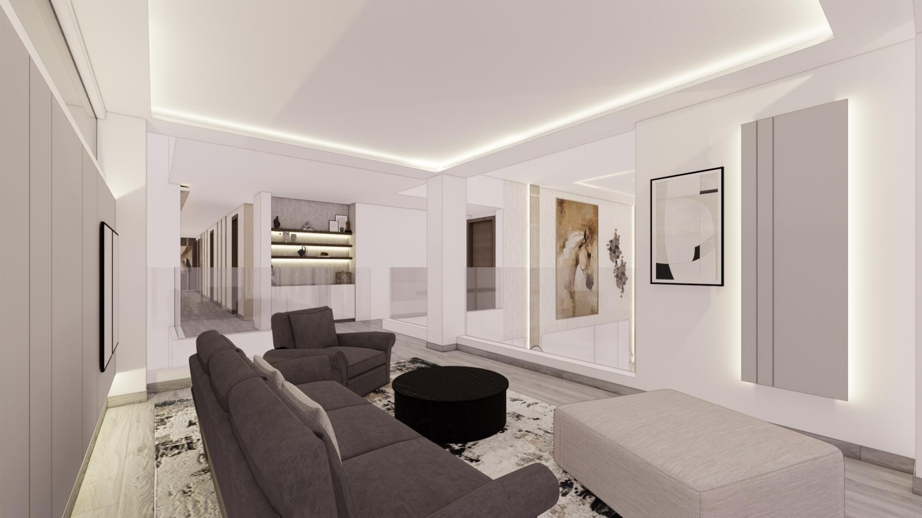 Foto del proyecto SALA DE ESTAR CU, despues de realizar el proyecto de LOAH Diseño interior